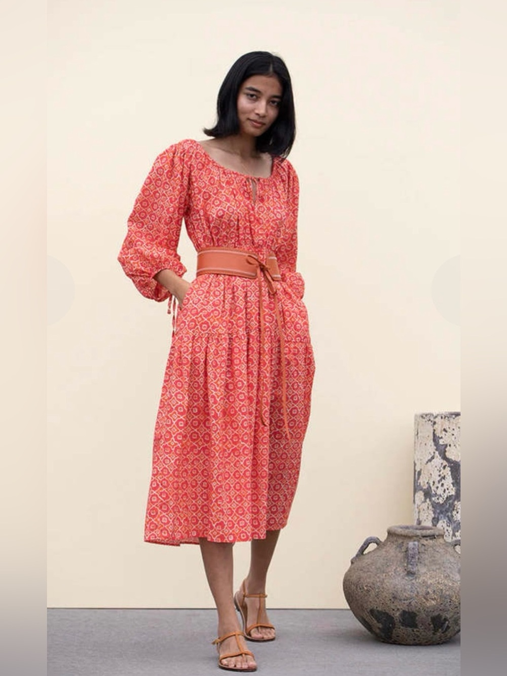 Ciao Lucia Torre Dress Poppy Print Size Small